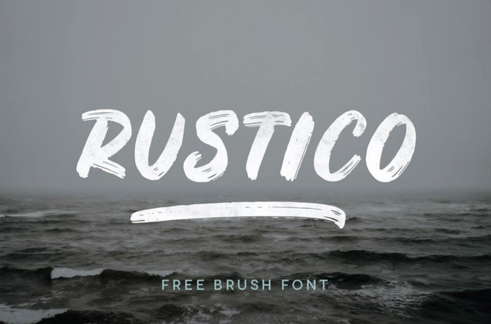 Шрифт кисточкой Rustico