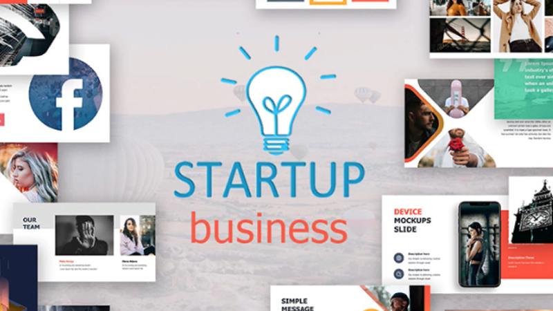 Шаблон для бизнес презентаций Startup