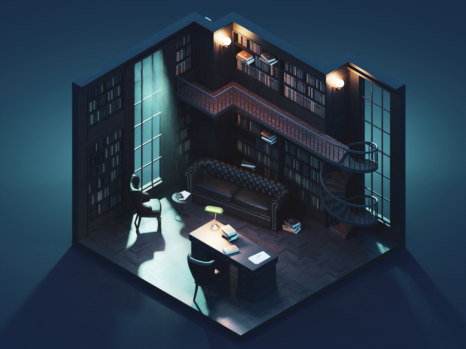 Isometric Room 3d