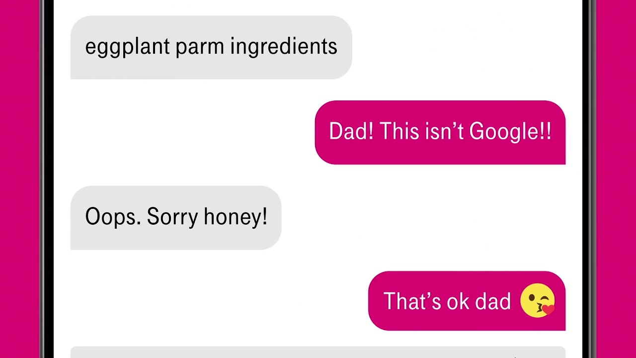 T Mobile Dad Texts Commercial