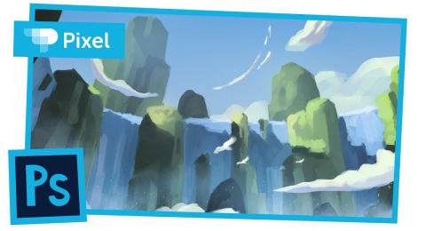 Как нарисовать водопады