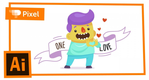 flat-иллюстрация ко Дню Святого Валентина