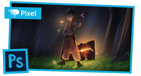 Как нарисовать парня в лесу