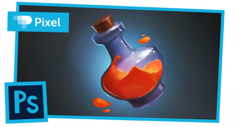 Как нарисовать склянку с зельем