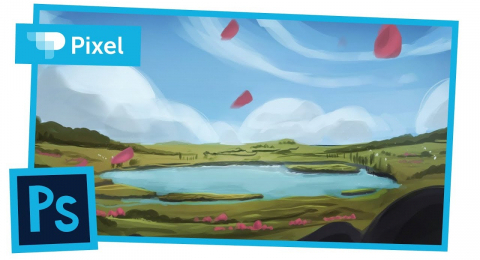 Как нарисовать весенний пейзаж