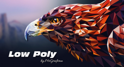Как нарисовать орла в стиле low poly