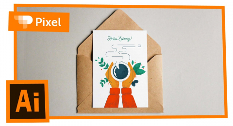 Создание весенней открытки