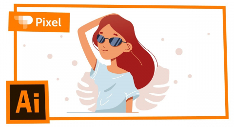 Коммерческая иллюстрация с девушкой