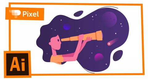 Как нарисовать девушку с космическими волосами