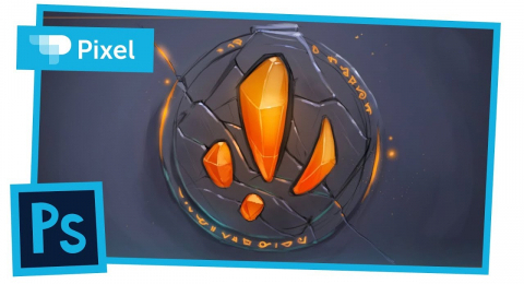 Как нарисовать магический камень