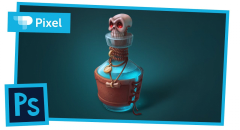 Как нарисовать пиратский бутылек