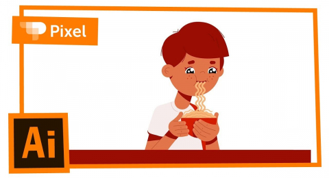 Как нарисовать мальчика с лапшой